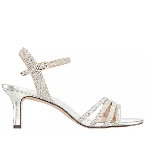 Nina Naleena Rhinestone Open Toe Wedding Sandals  8 - Picture 2 of 7